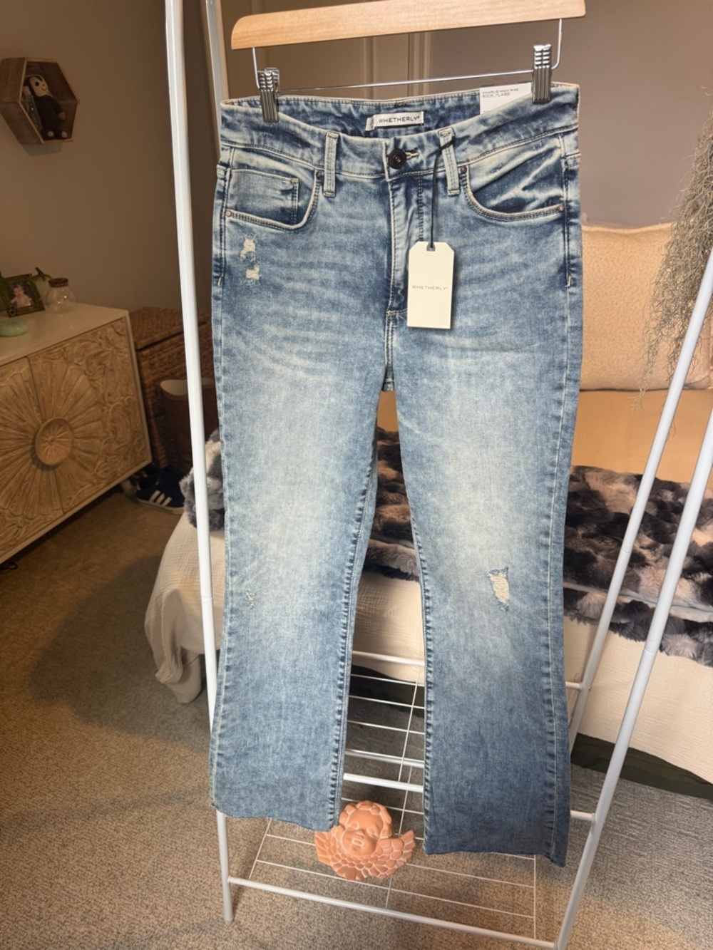 Whetherly Light Blue Washed Kick Flare Jeans NWT